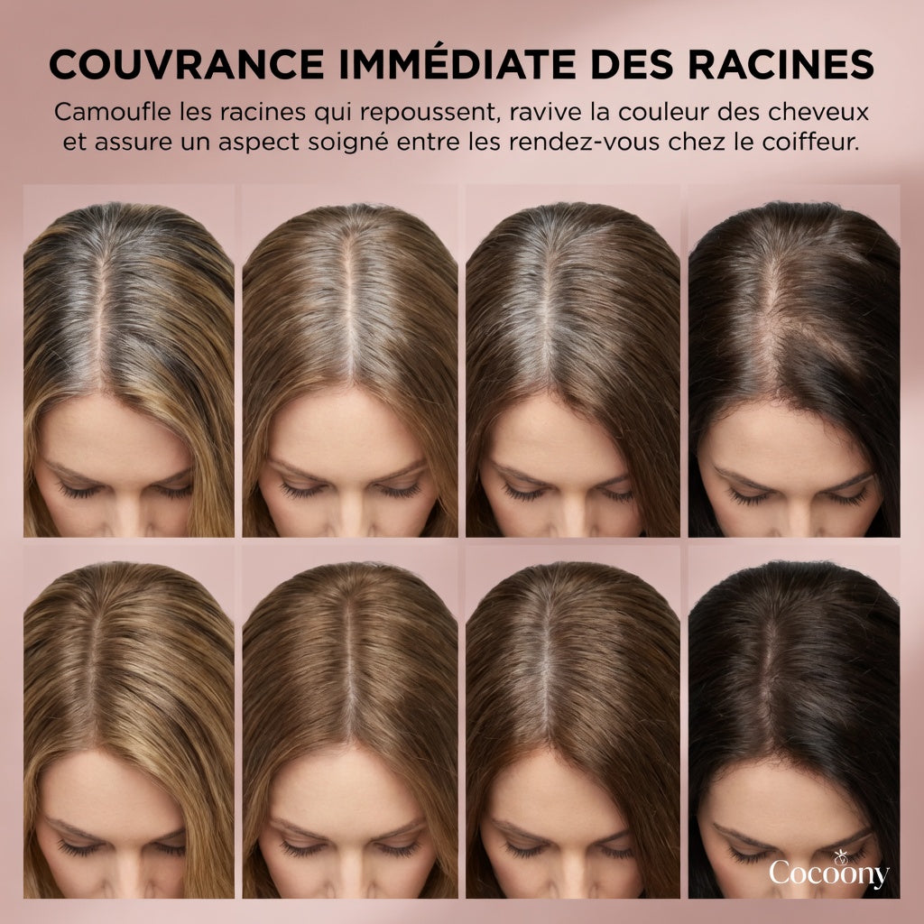 Cocoony - Couverture instantanée des racines et des cheveux gris