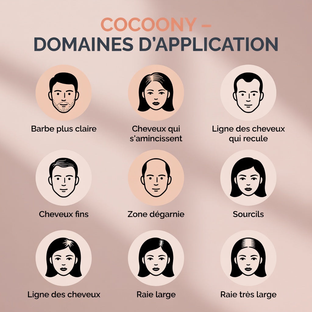 Cocoony - Couverture instantanée des racines et des cheveux gris