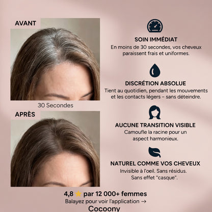 Cocoony - Couverture instantanée des racines et des cheveux gris